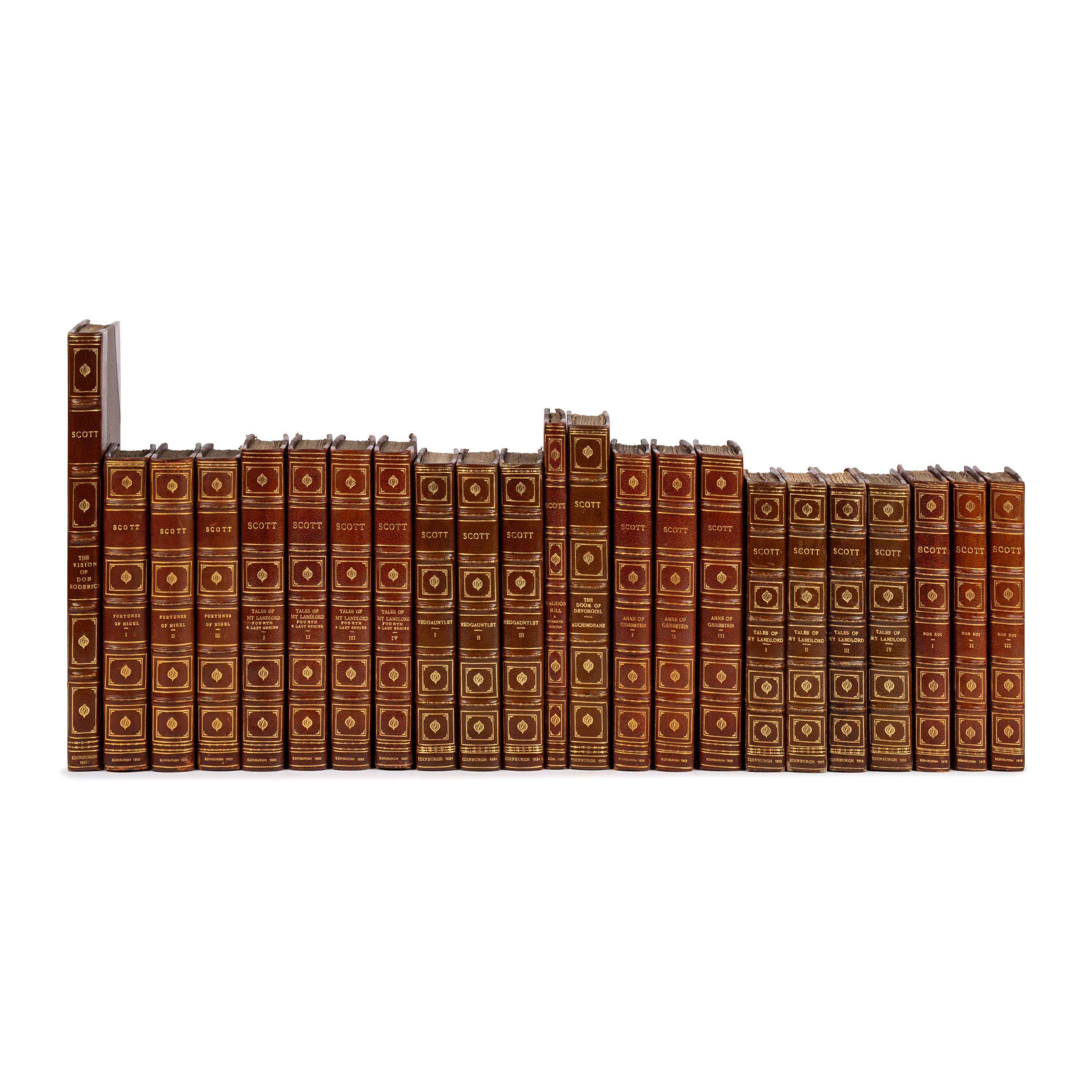 [Bindings]. Scott, Walter (1771-1832). [Waverly Novels]. Edinburgh: Printed for Archibald Constable & Co., et al.,