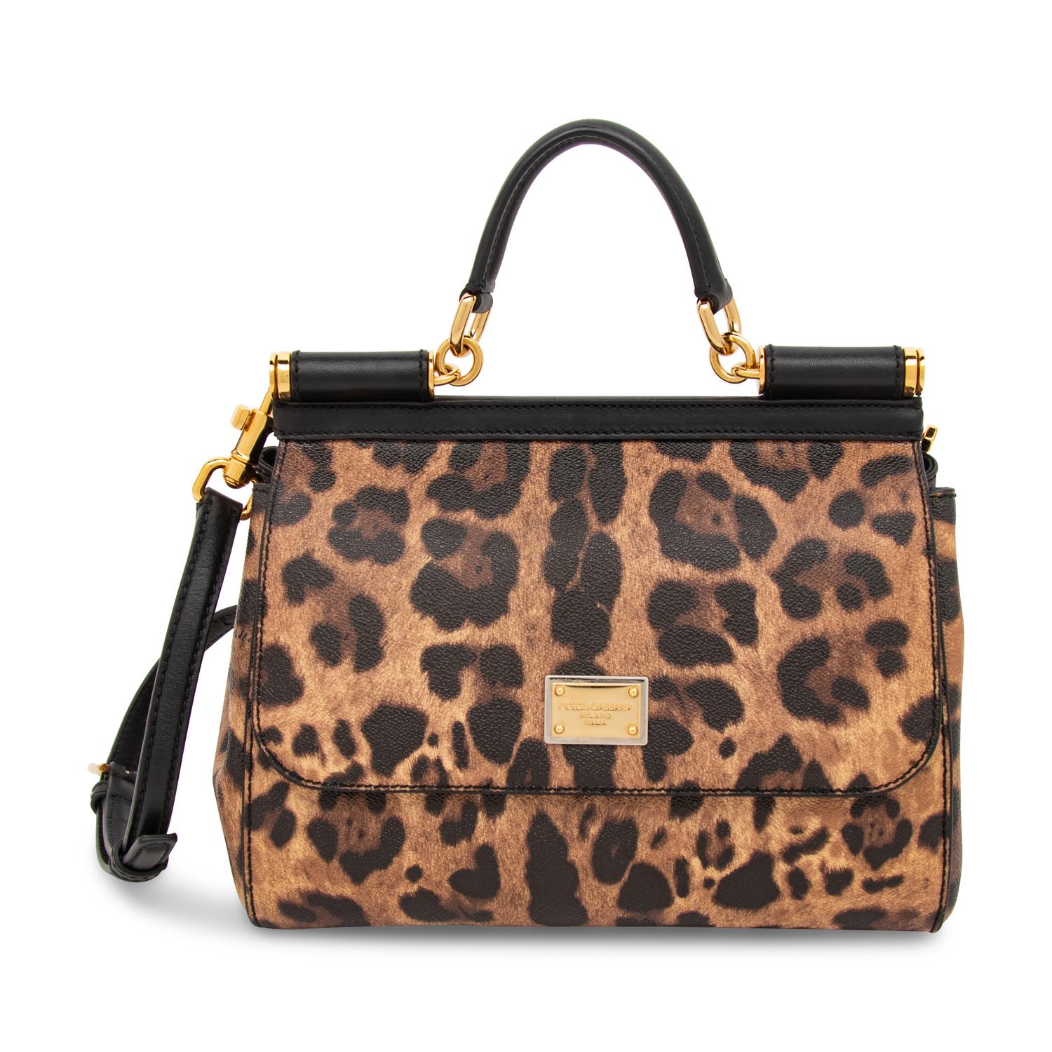DOLCE & GABBANA, CHEETAH-PRINT LEATHER BAG