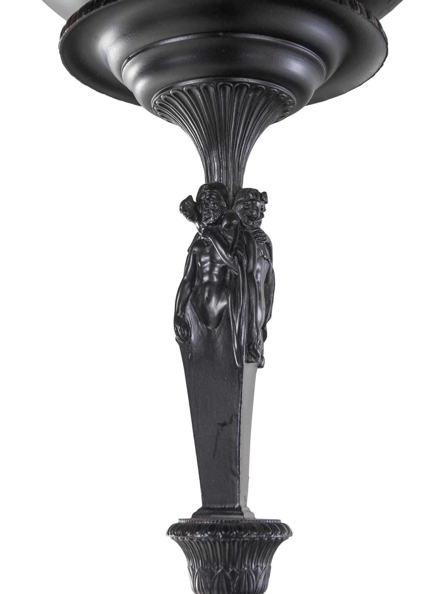 A Pair of Neoclassical Style Cast Metal Torchères