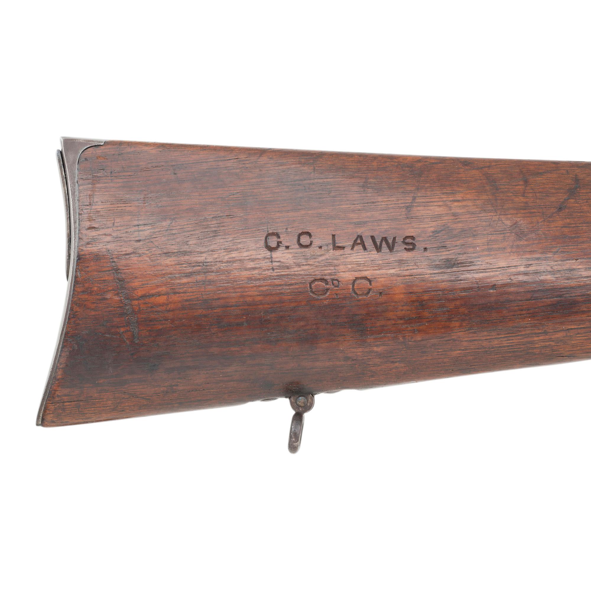US Model 1860 Spencer Carbine with Carved ID: "G.C. Laws Co. C".