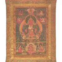 A Tibetan or Bhutanese Thangka of Amithaba 西藏或不丹 無量壽佛唐卡