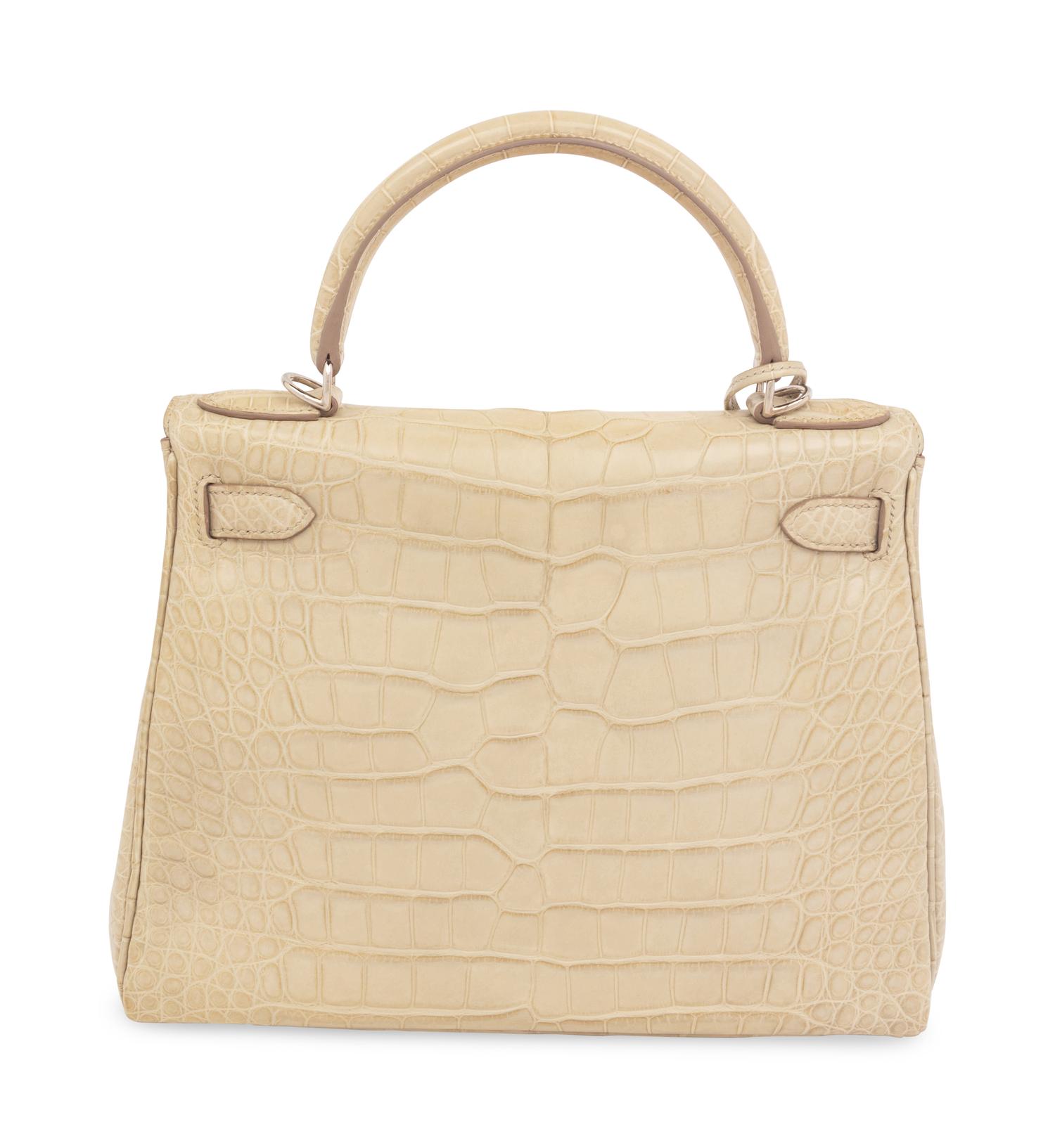 HERMÈS KELLY RETOURNE 28 IN MATTE ALLIGATOR