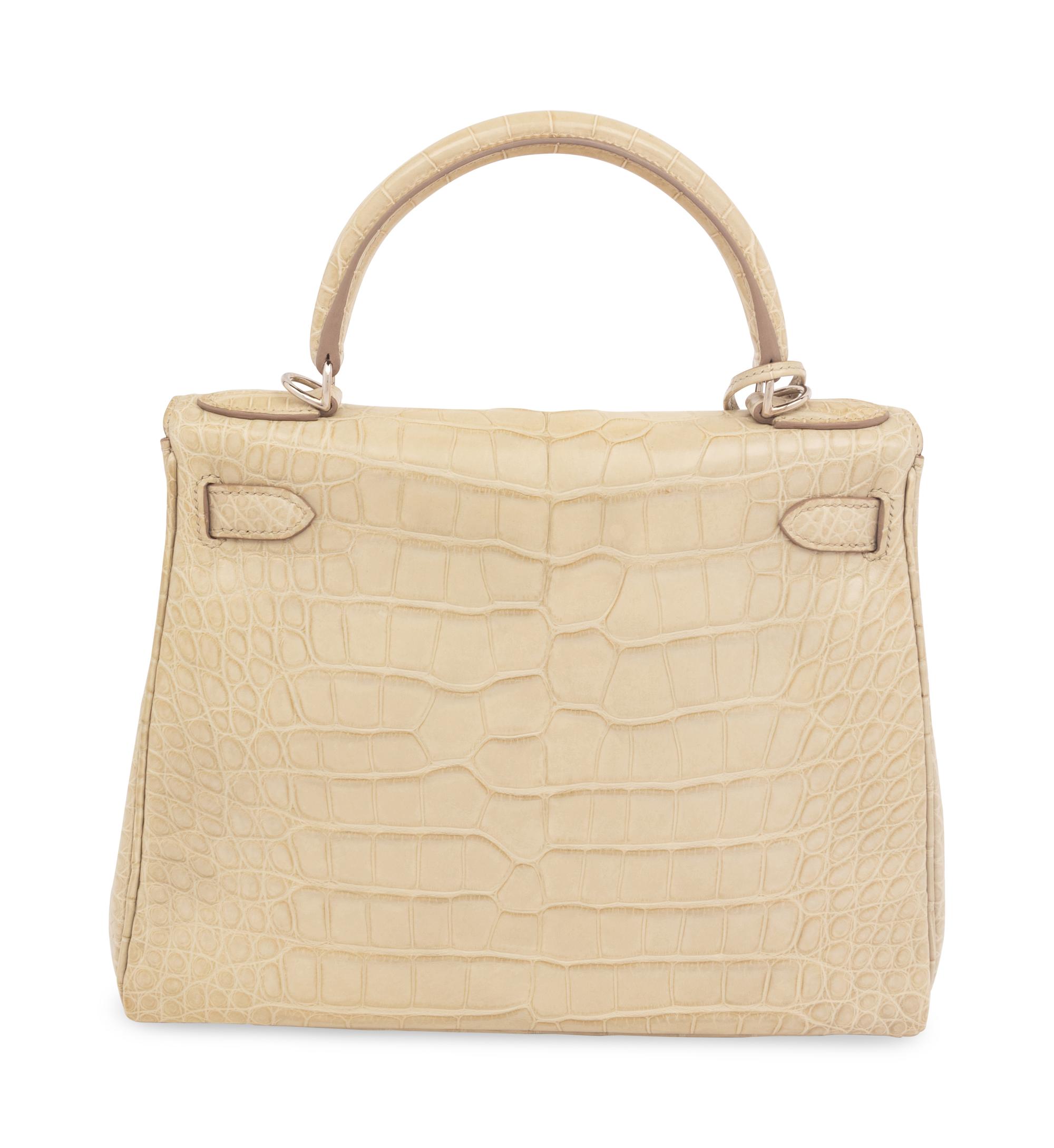 HERMÈS KELLY RETOURNE 28 IN MATTE ALLIGATOR