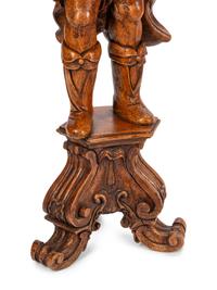 A Pair of Italian Carved Wood Figural Torchères