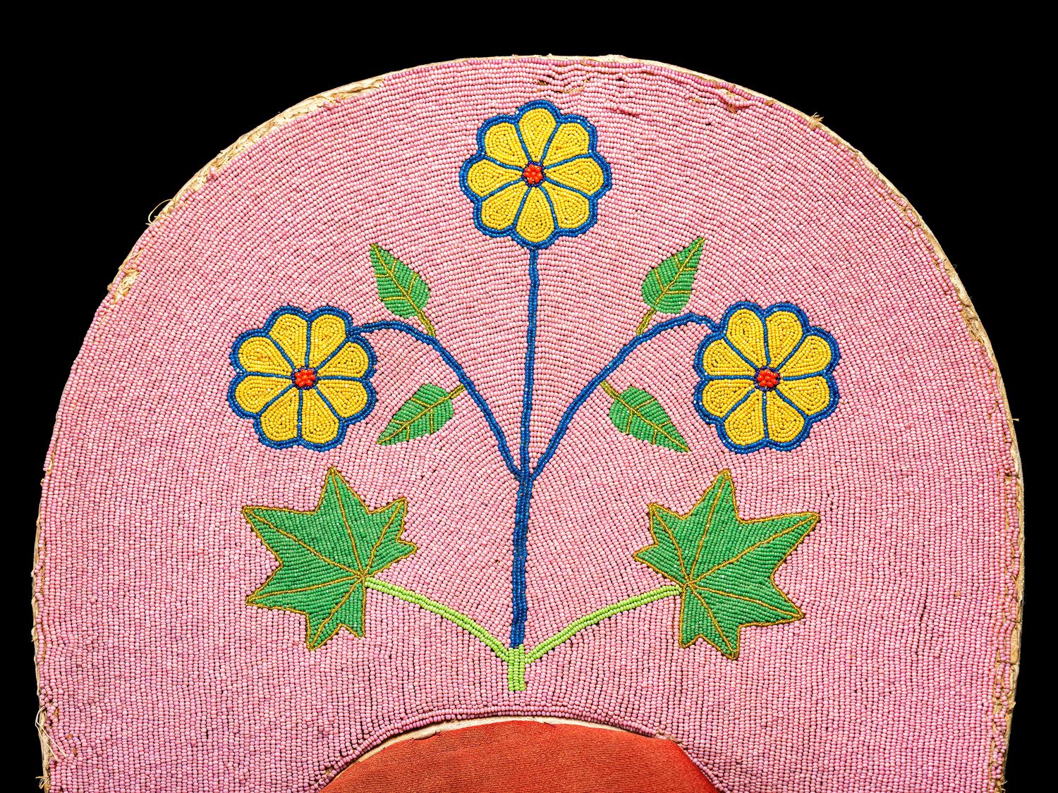 Nez Perce Child's Beaded Hide Cradle