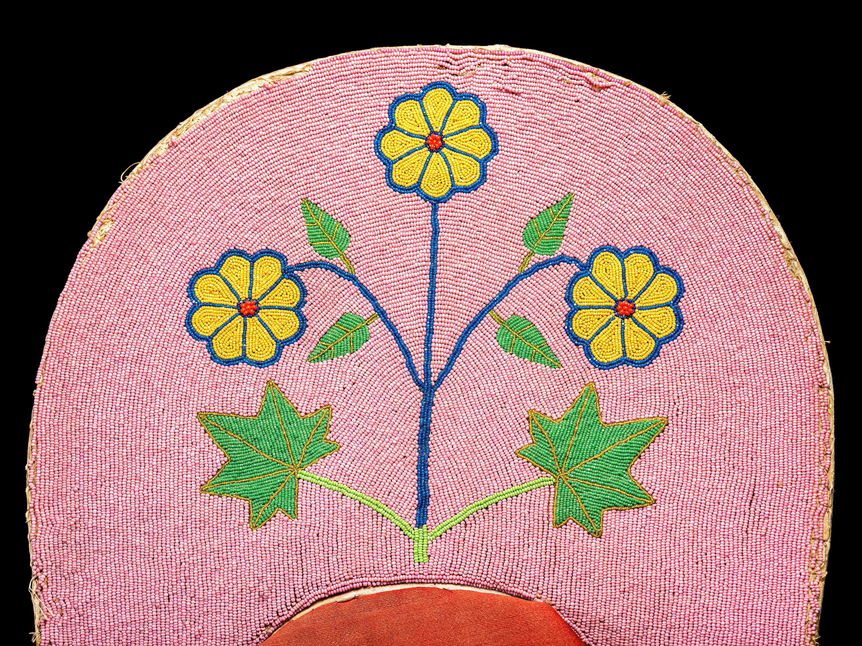 Nez Perce Child's Beaded Hide Cradle