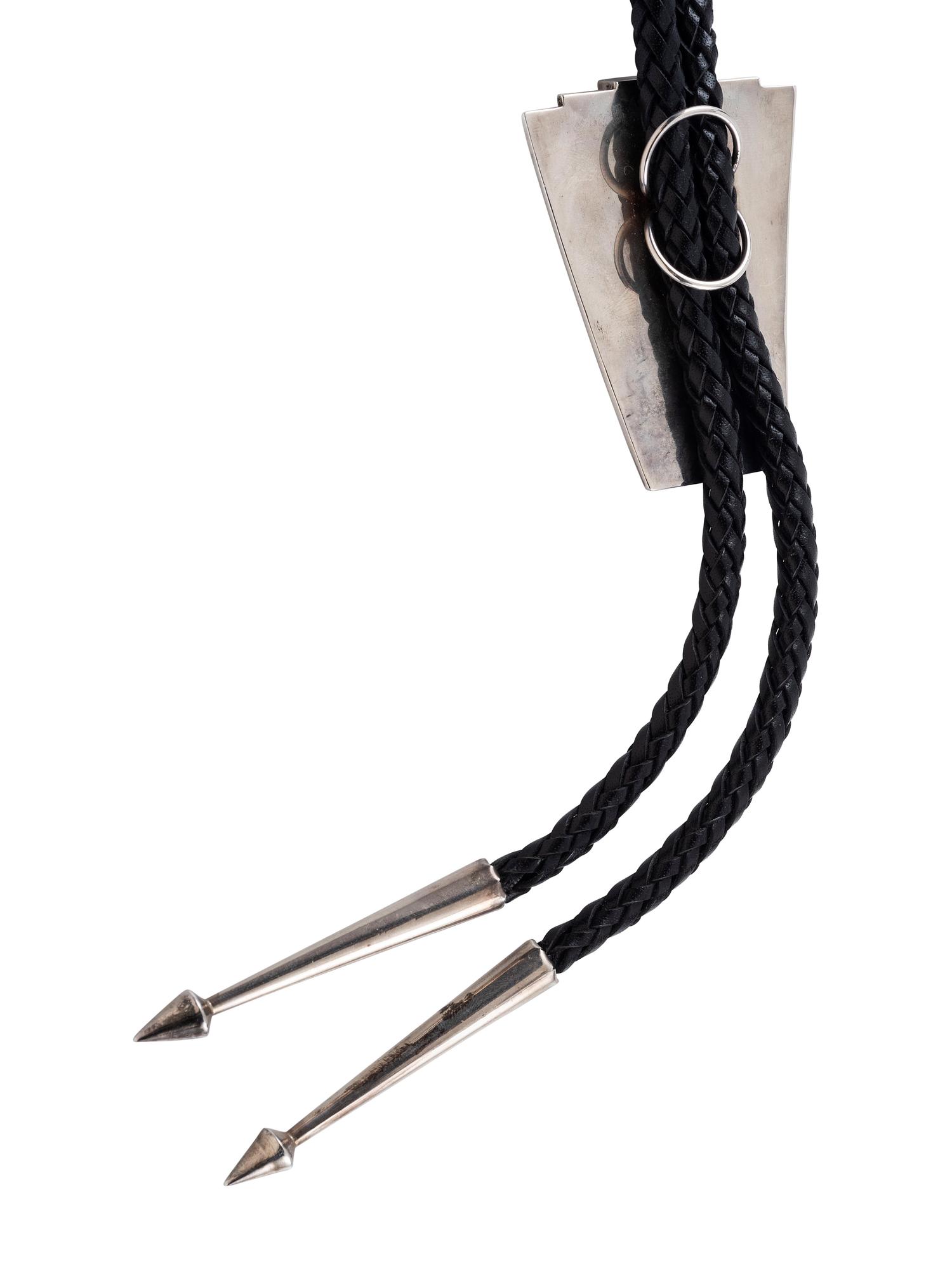 Sterling Silver and Mosaic Inlay Bolo Tie