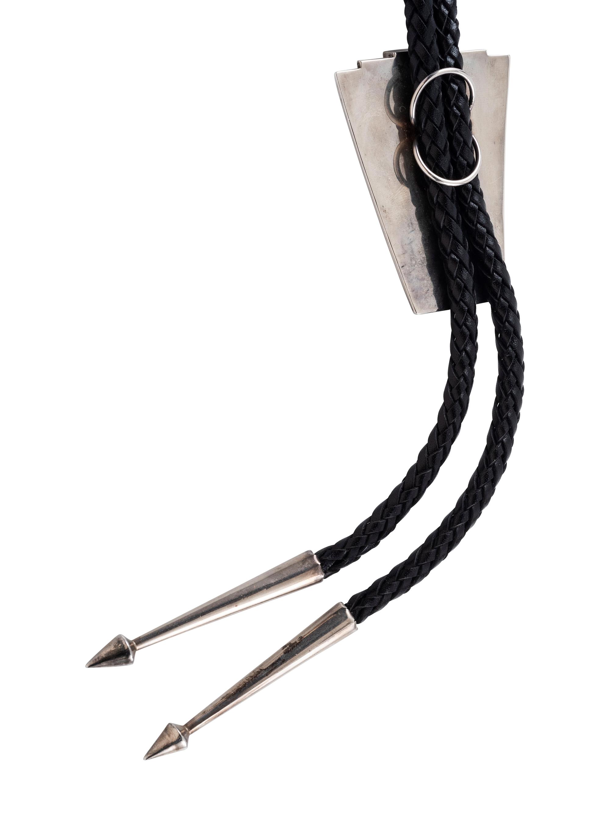 Sterling Silver and Mosaic Inlay Bolo Tie