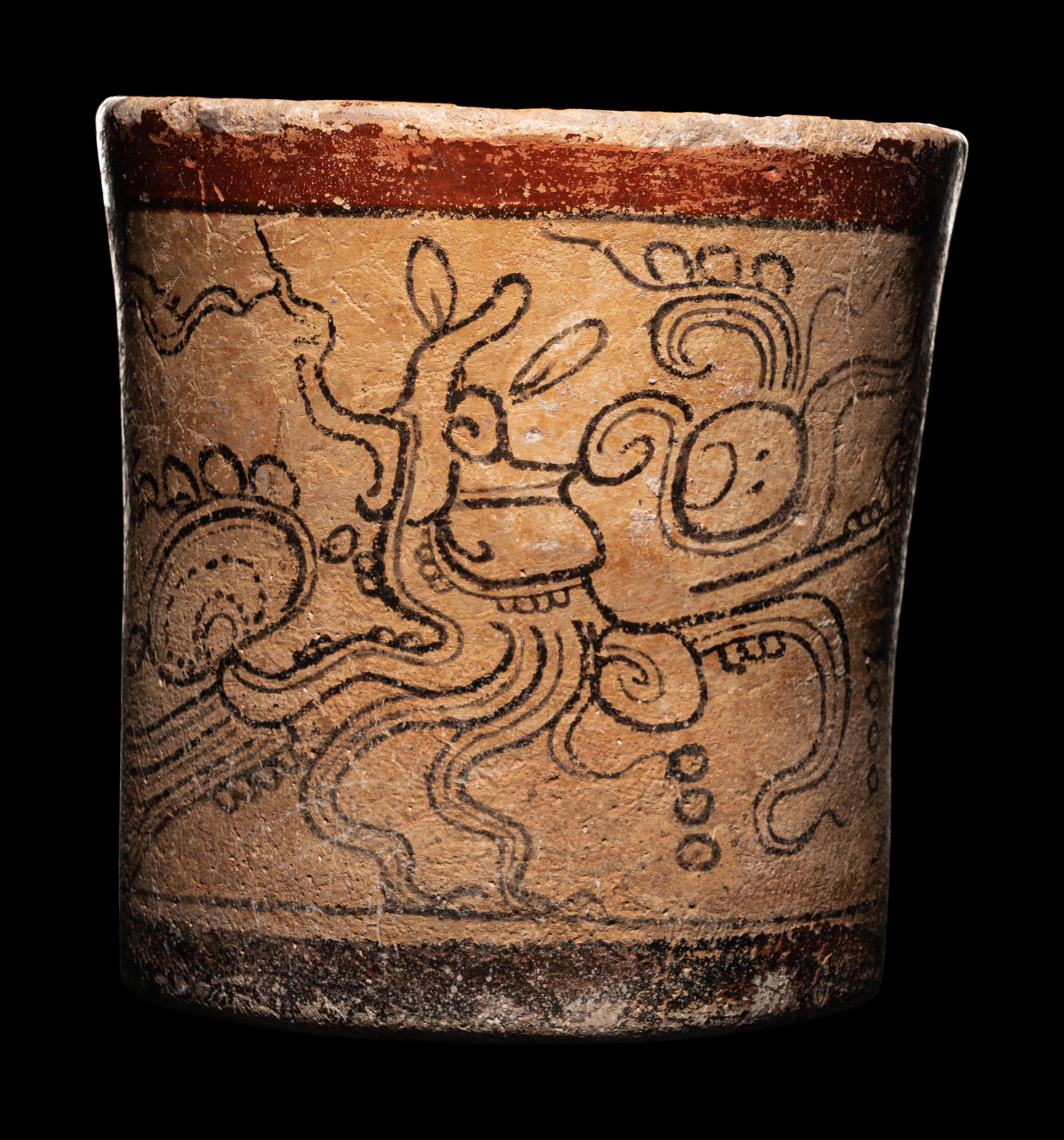 A Maya Codex Style Cylinder Vessel