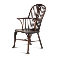 An English Yew and Elm Windsor Armchair