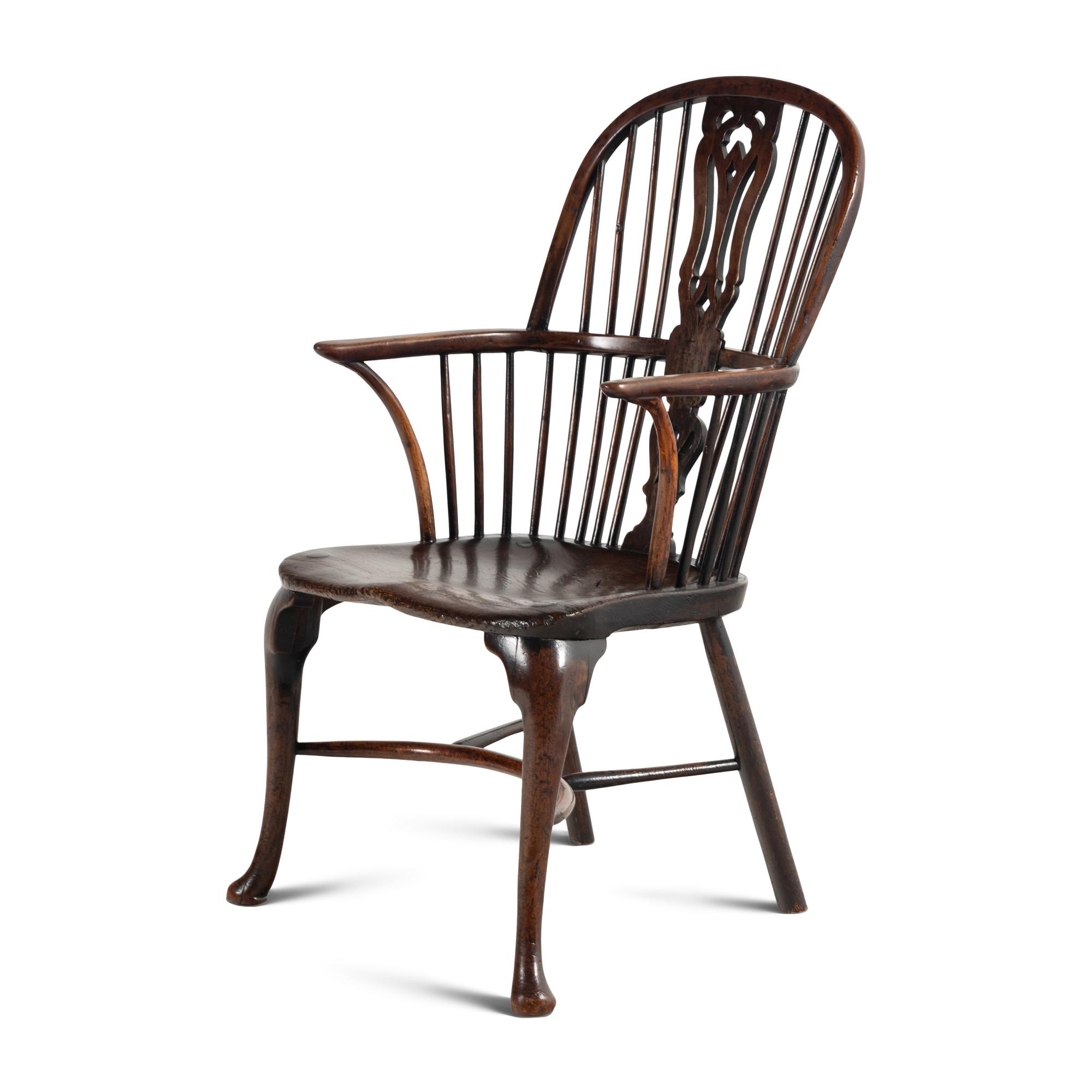 An English Yew and Elm Windsor Armchair