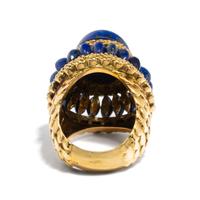 LAPIS LAZULI AND YELLOW GOLD RING