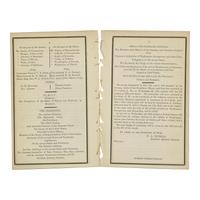 [Lincoln, Abraham] Abraham Lincoln Funeral Program with Order of Procession for Washington, D.C., April 17, 1865