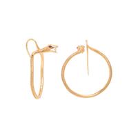 VERDURA, YELLOW GOLD AND RUBY SERPENT HOOP EARRINGS