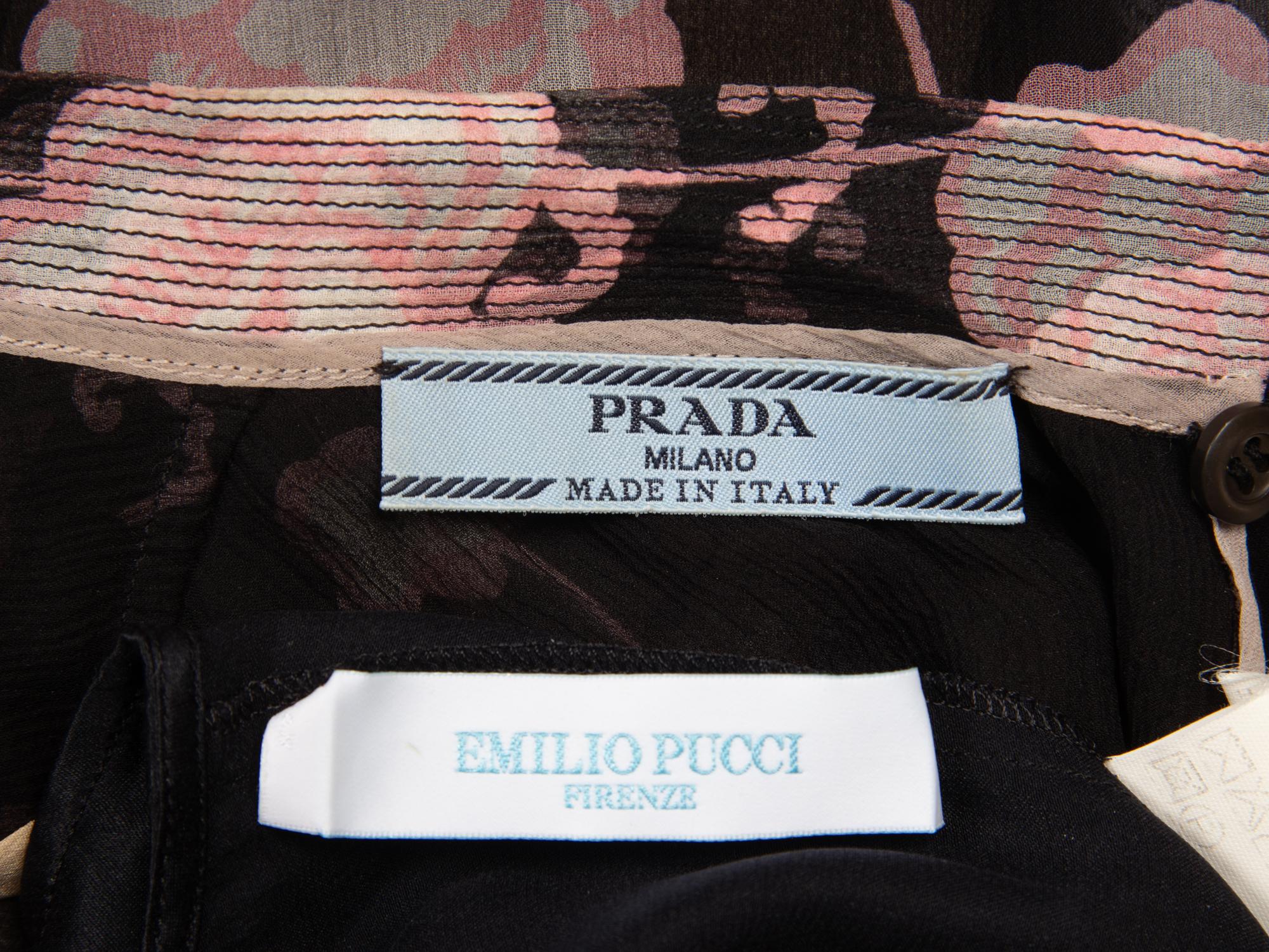 Prada & Pucci, Printed Blouse & Silk Skirt