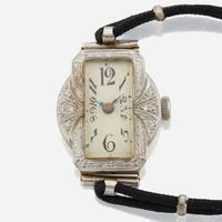 A collection of two Art Deco lady's diamond wristwatches Hamilton