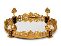 An Empire Style Gilt Bronze Mounted Mirrored Plateau