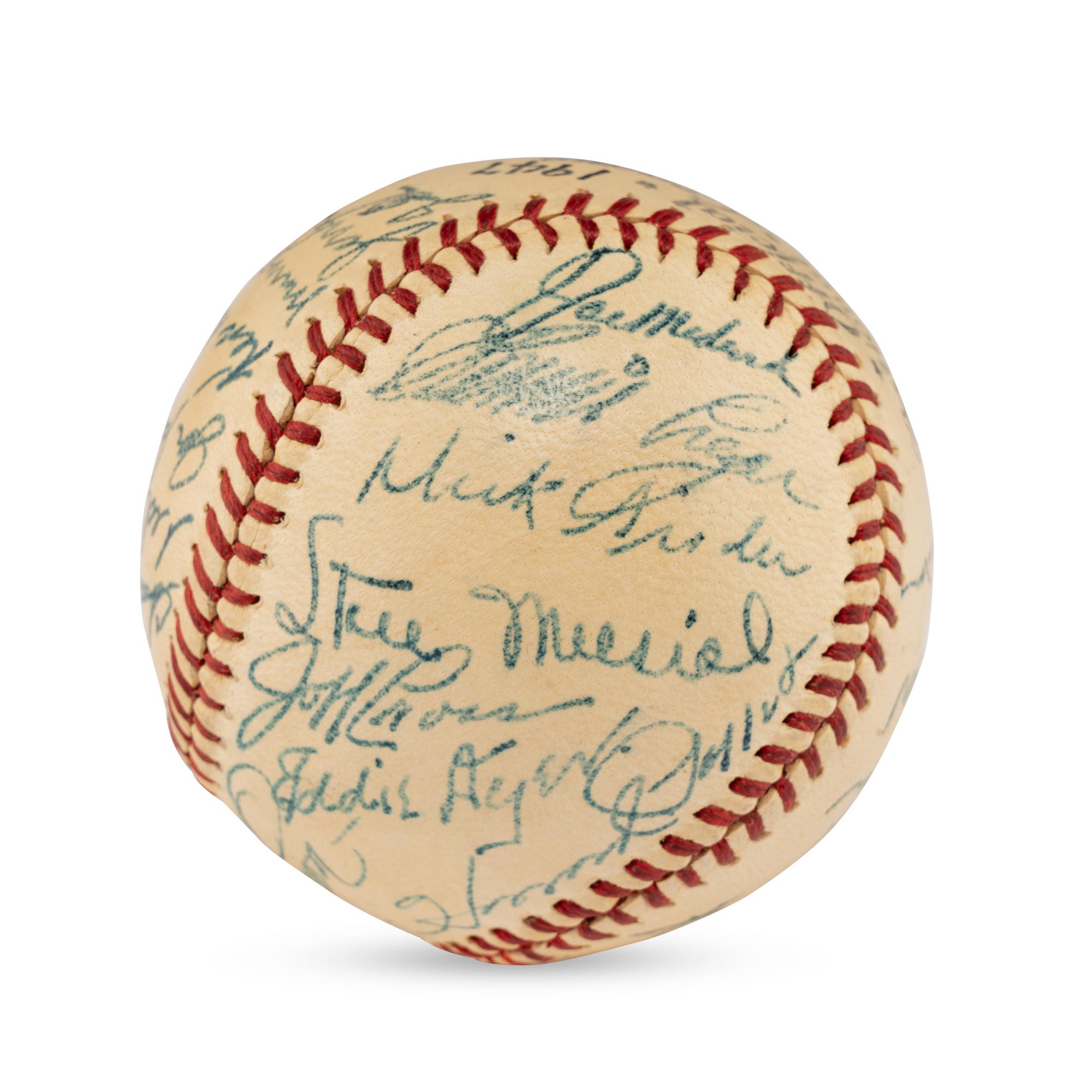 A 1947 St. Louis Cardinals Team Signed Autograph Baseball Featuring Stan Musial and Multiple Hall of Famers (JSA Letter of Authenticity),