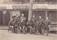 [CIVIL WAR - BURNSIDE, Ambrose (1824-1881)]. [GARDNER, Alexander (1821-1882), attrib.]. Photograph of Colonel Ambrose Burnside and Staff of 1st Rhode Island Infantry, 1861.