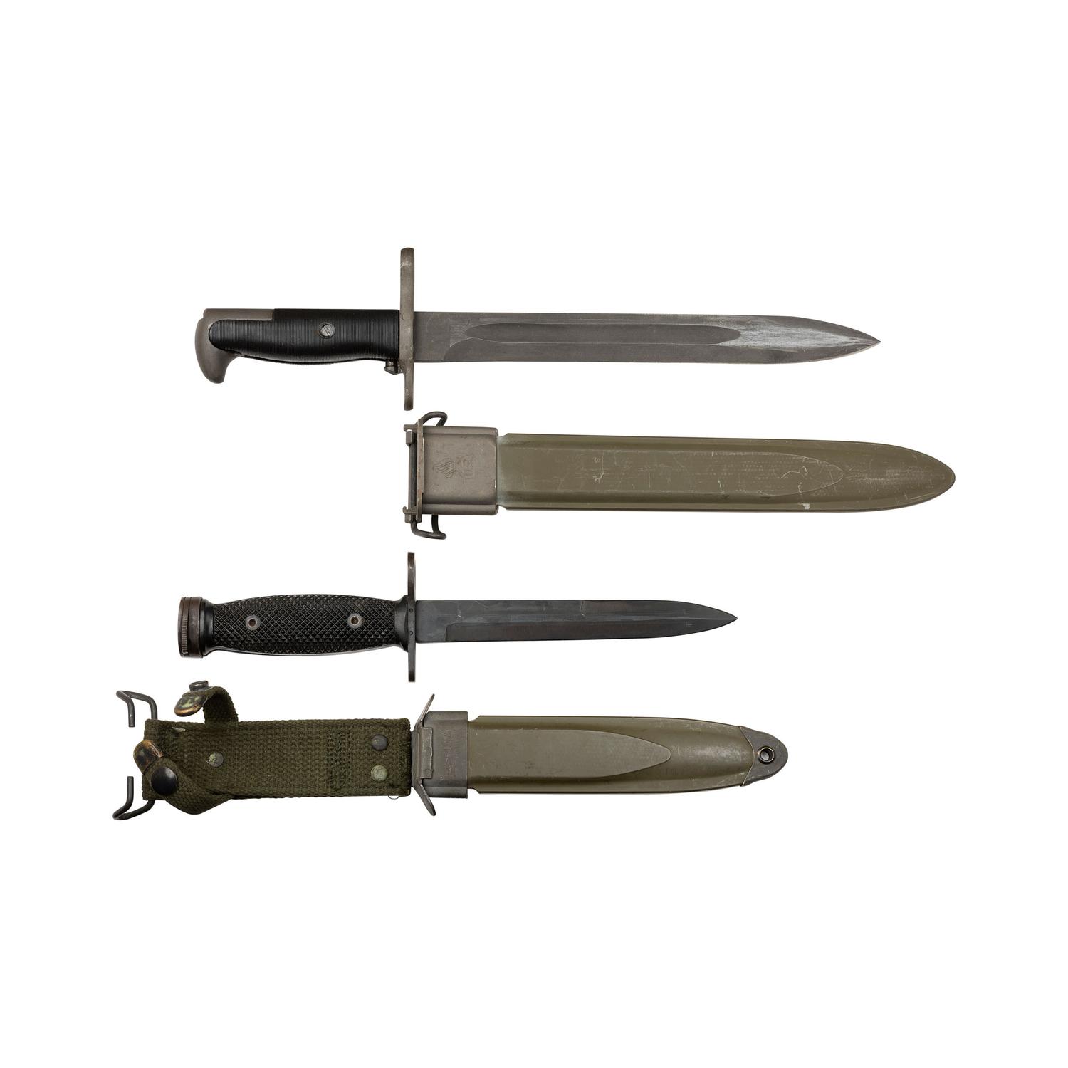 Lot of 4 Bayonets Including: M4 Bayonet, Garand Bayonet, Krag Bayonet, VZ-24 Bayonet