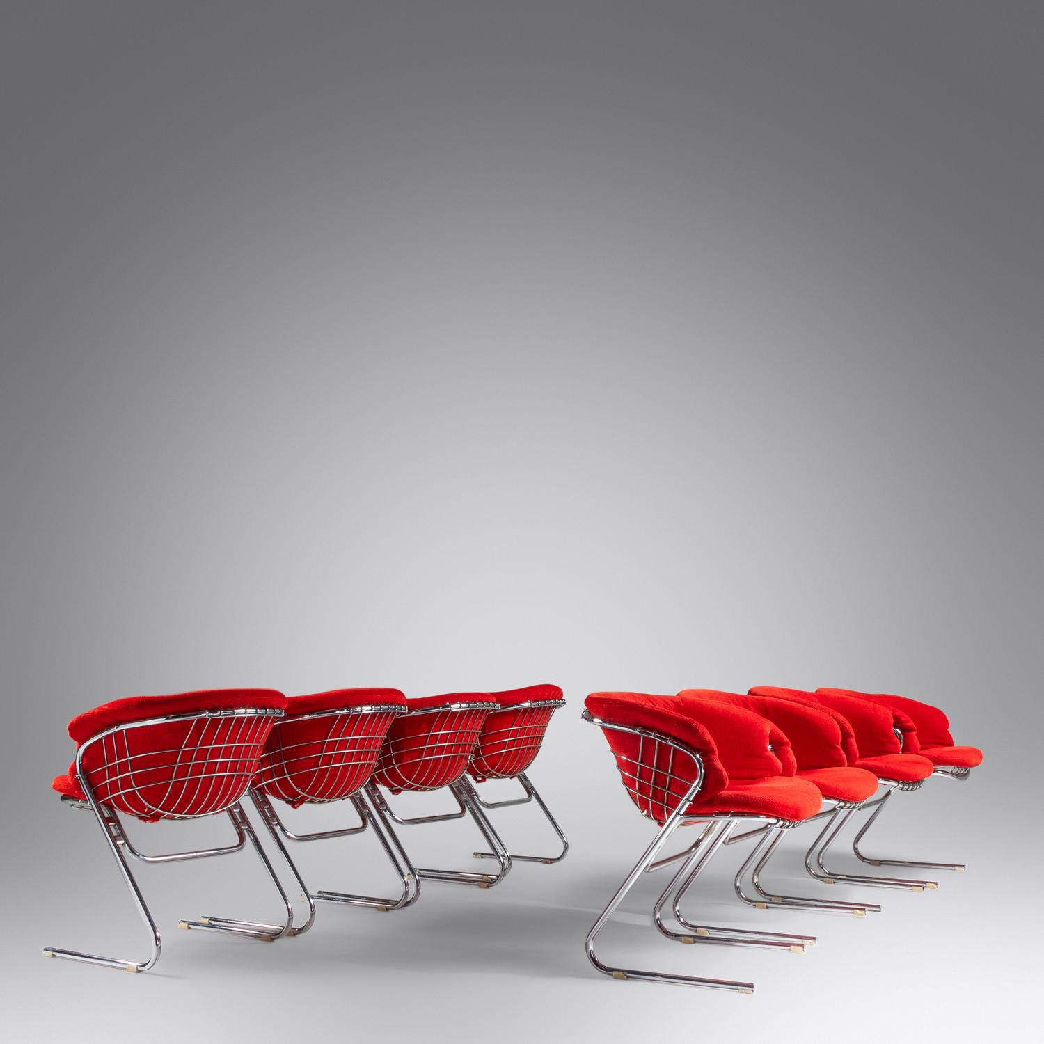 Set of Eight Flynn Dining Chairs, c. 1970 RIMA, Italy