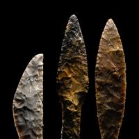 Three Neolithic Flint Daggers and Sickles