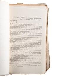 [CIVIL WAR]. Bound General Orders book referring to African American soldiers, 1864.