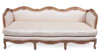 A French Louis XV Style Settee Height 34 1/4 x width 83 1/4 x depth 31 1/2 inches.