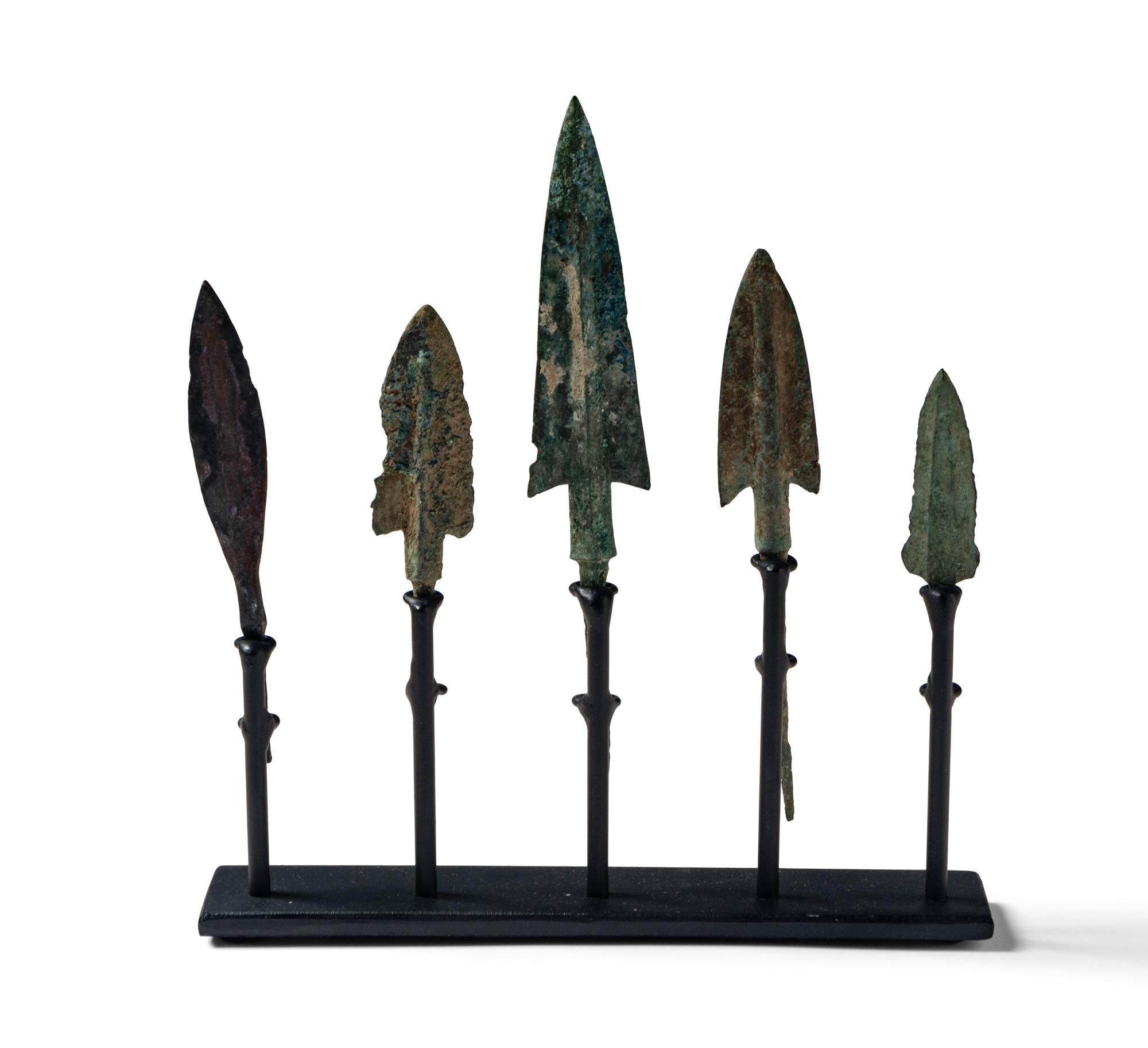Five Near Eastern Bronze Arrowheads
