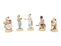A Group of Five Meissen Porcelain Child Figures