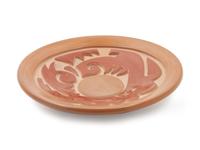Carved Redware Plate