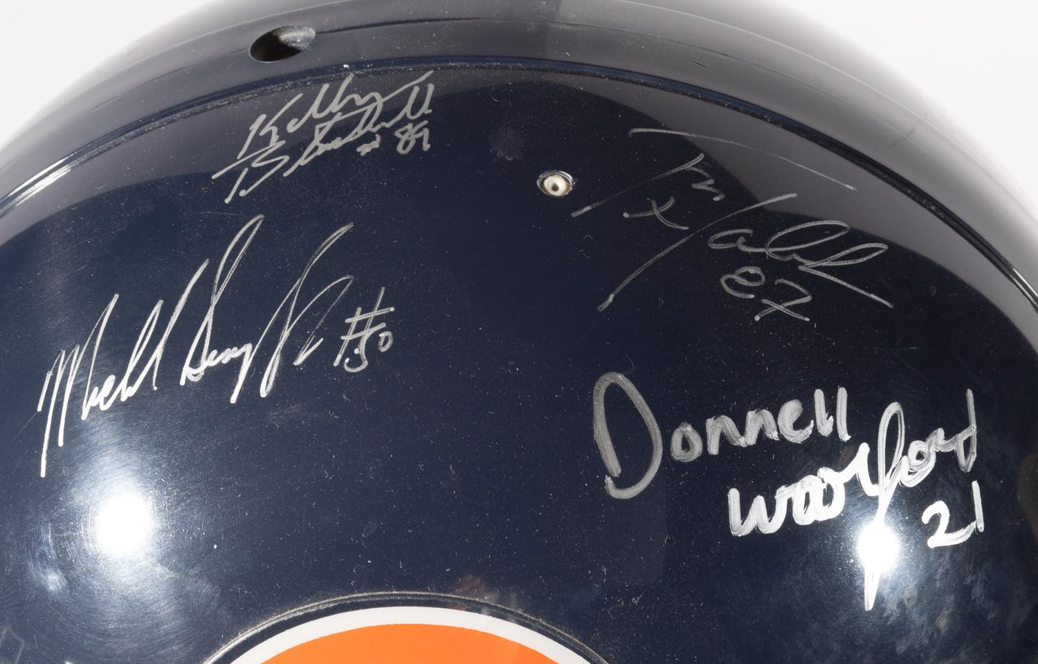 An Early 1990s Chicago Bears Autograph Signed Game Model Helmet Including Jim Harbaugh, Mike Singletary and Dan Hampton,