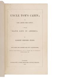 STOWE, Harriet Beecher (1811-1896). Uncle Tom's Cabin. [ With: ] The Old Plantation Melodies.