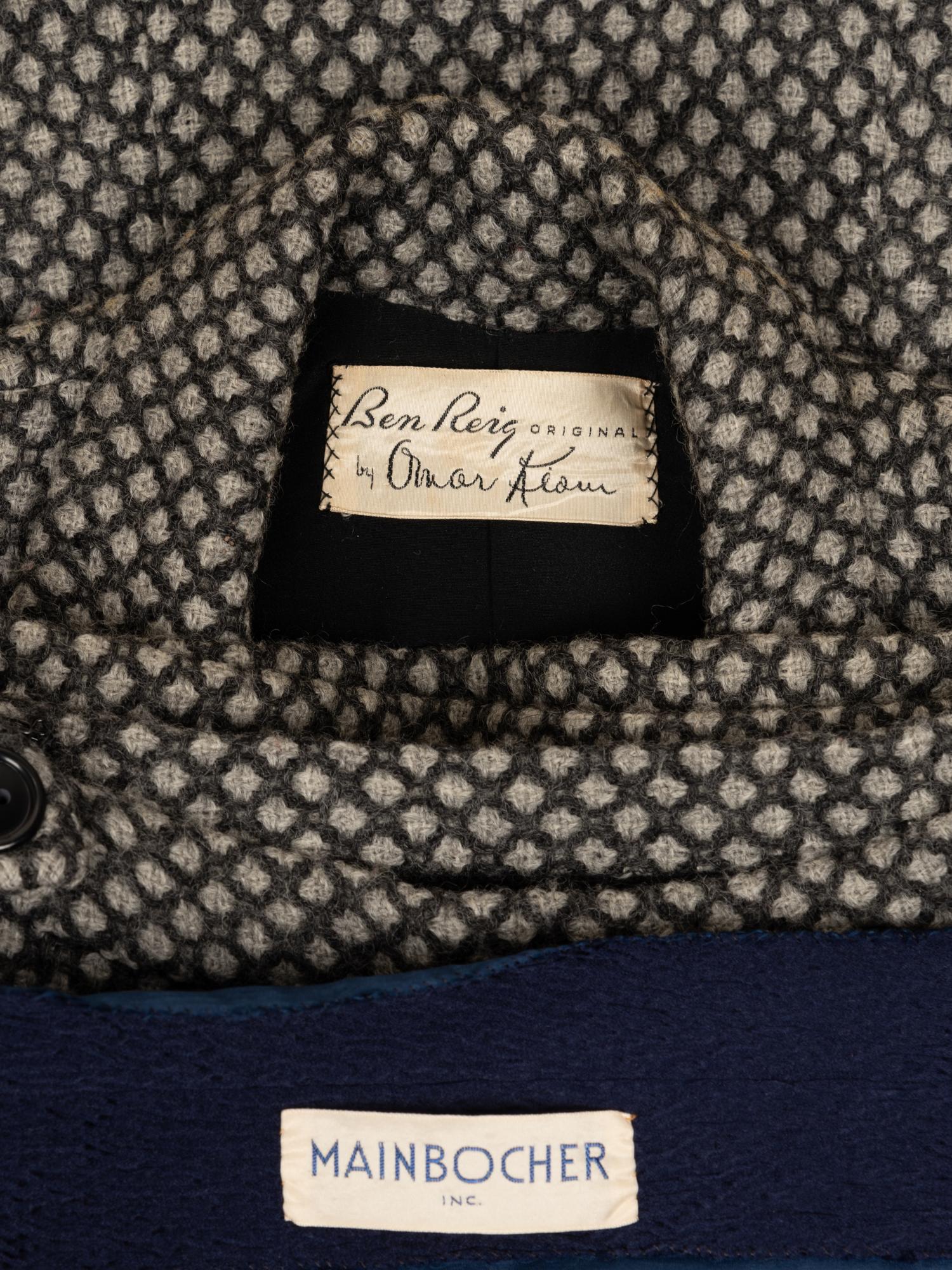 Two Designer Ensembles: One Ben Reig Suit and One Mainbocher Dress, 1950-60s