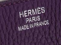 An Hermes Ultraviolet Taurillion Clemence 35cm Birkin Handbag, 14" x 10" x 7".
