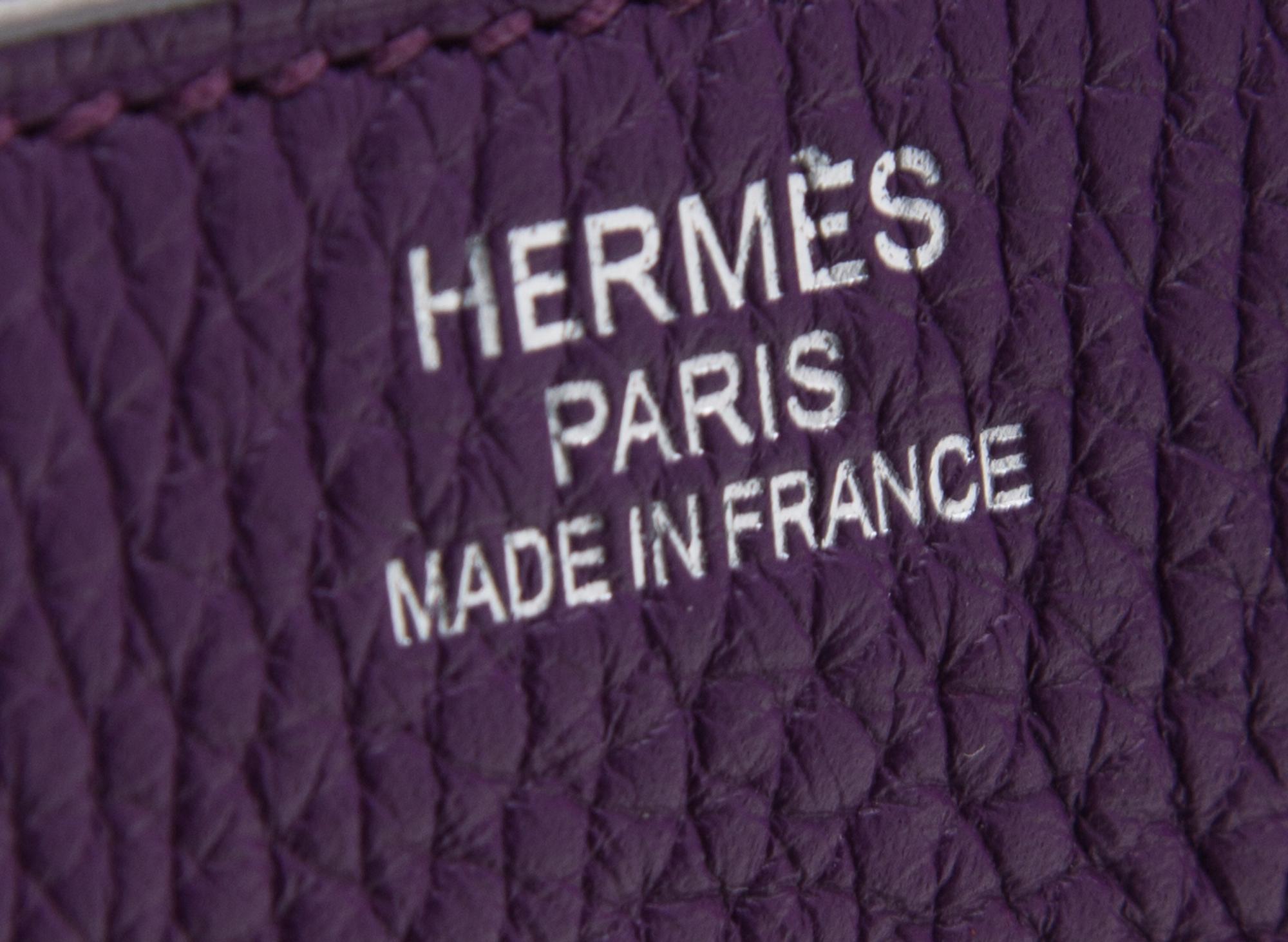 An Hermes Ultraviolet Taurillion Clemence 35cm Birkin Handbag, 14" x 10" x 7".