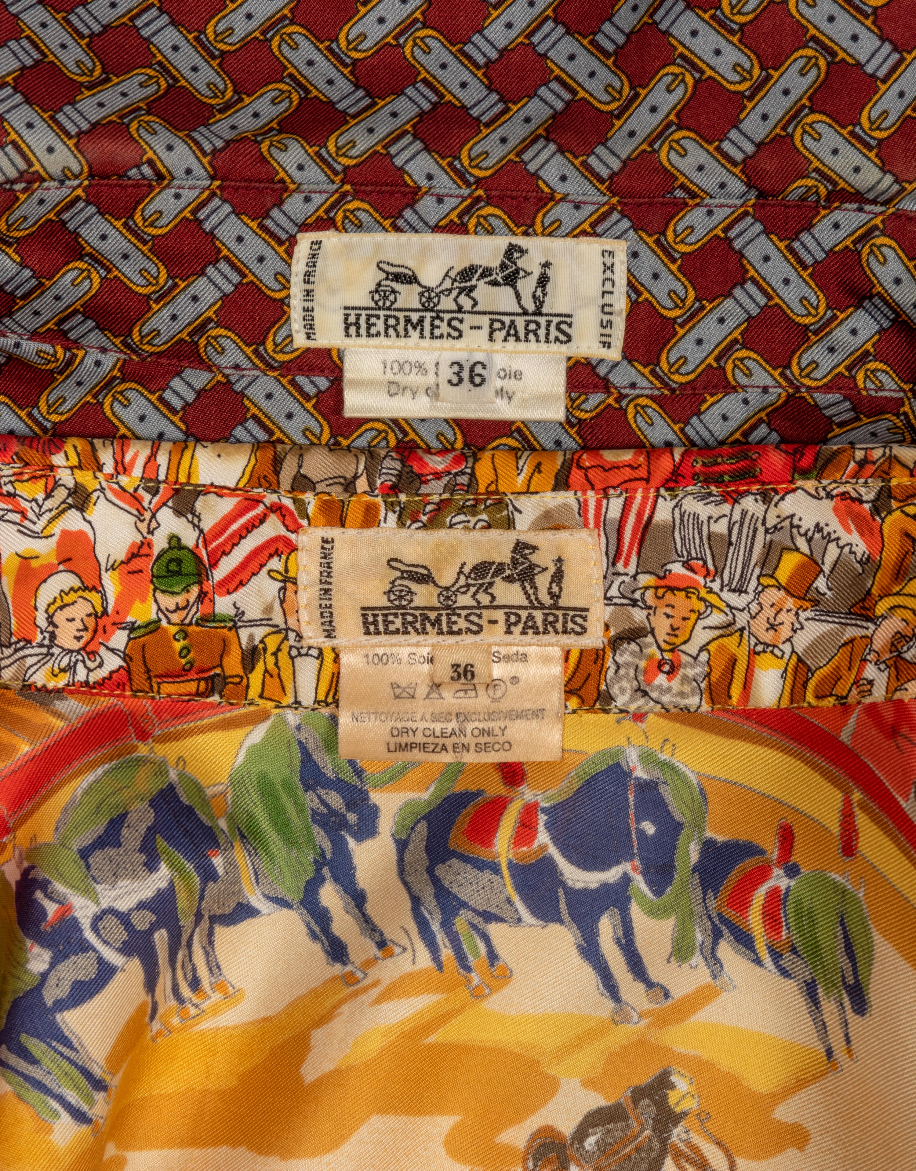 Two Hermès Shirts, 1980-90s