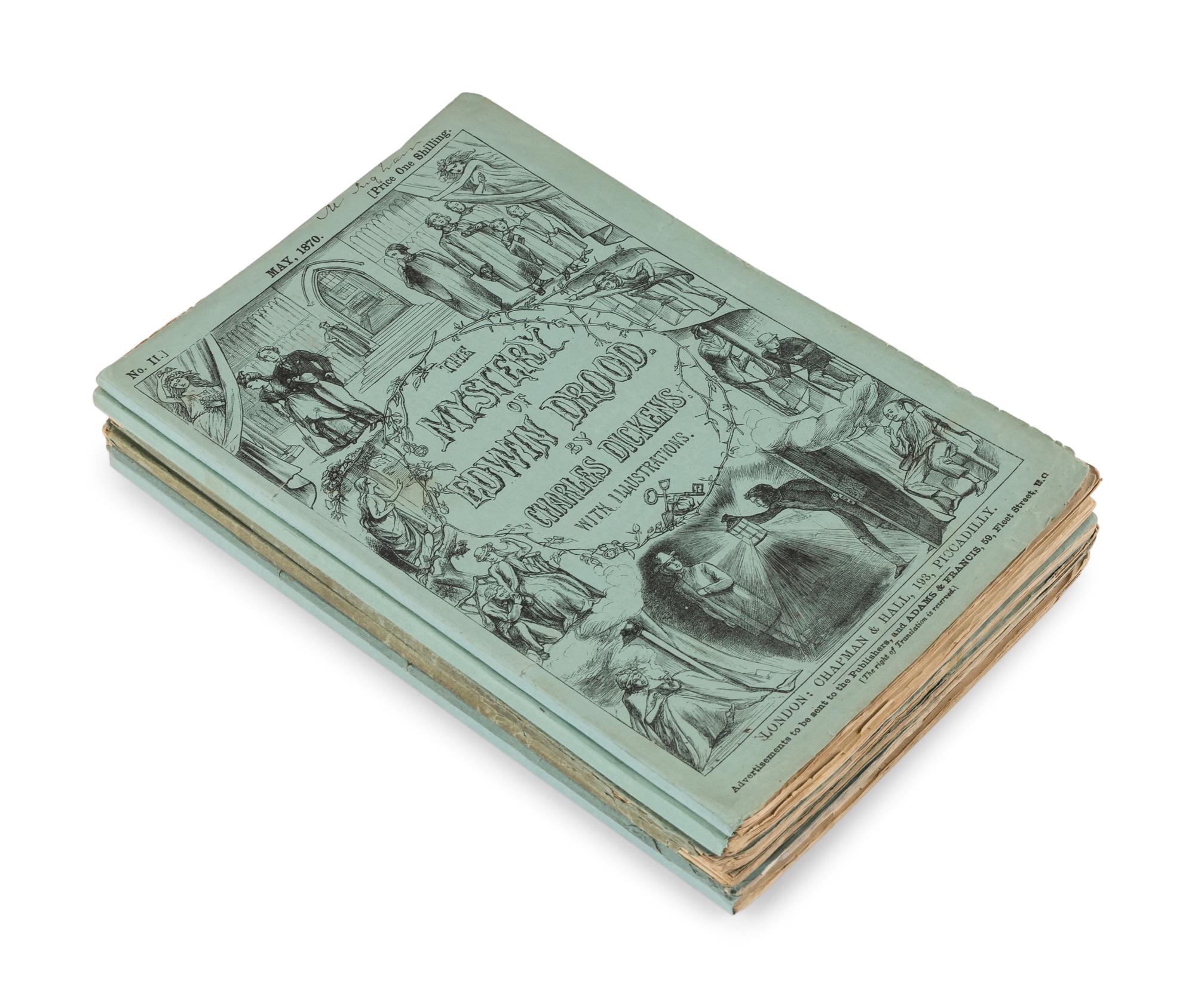 DICKENS, Charles (1812-1870). The Mystery of Edwin Drood . London: Chapman and Hall, April-September 1870.