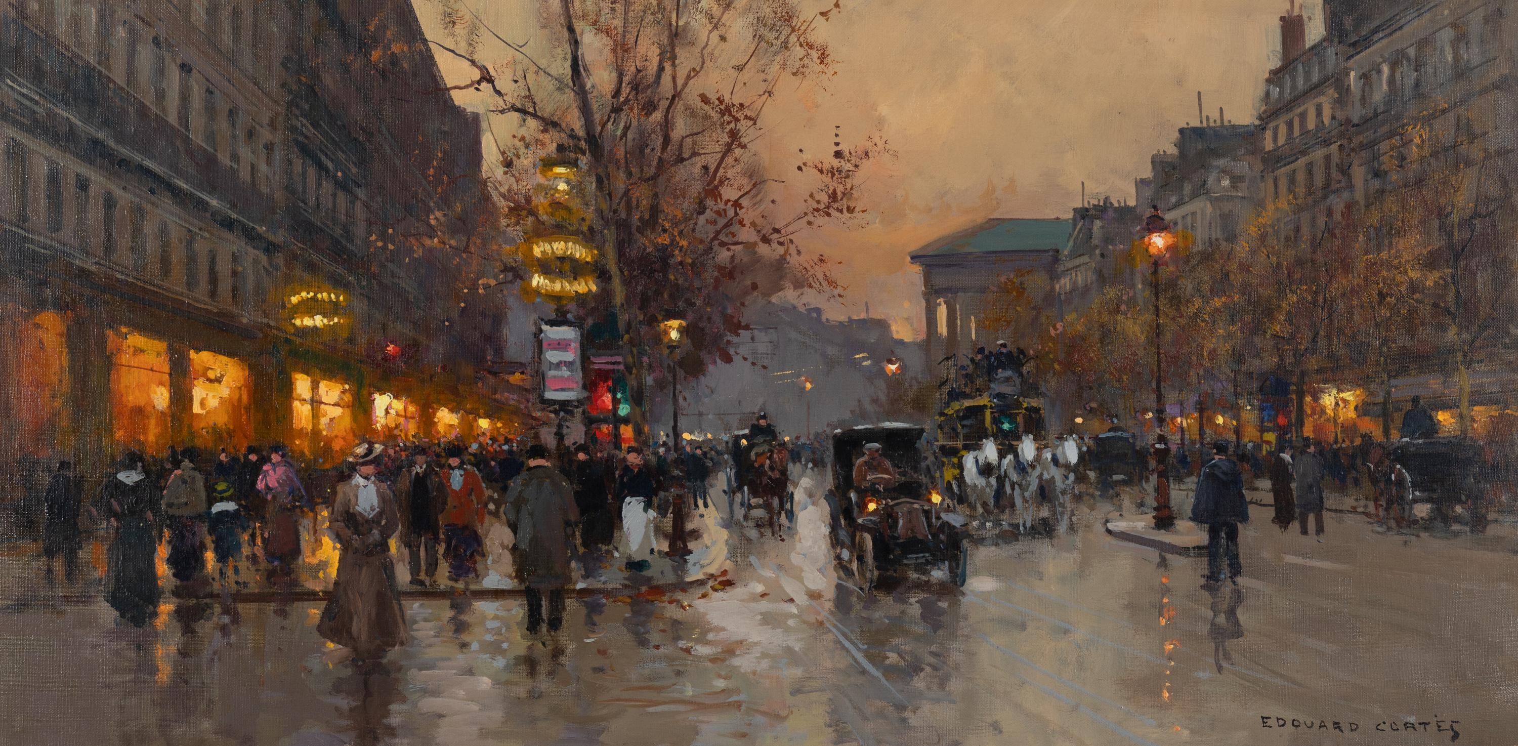 Edouard Léon Cortès (French, 1882-1969) — Boulevard de Madeleine le Soir