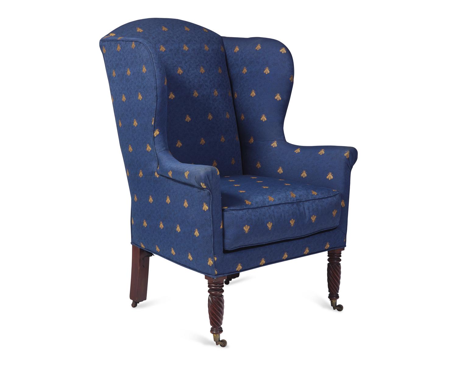 A Late Federal Mahogany Easy Chair
