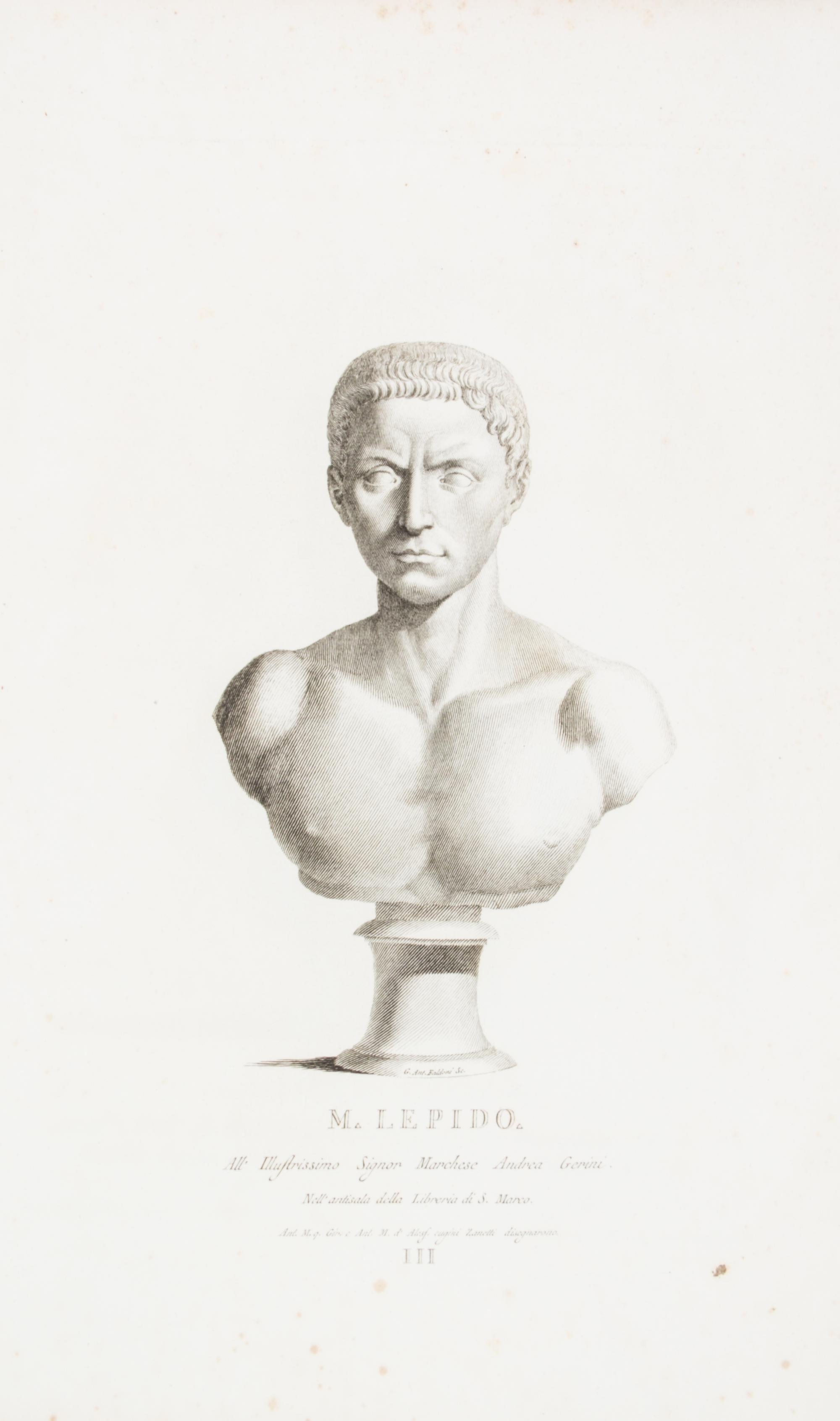 ZANETTI, ANTONIO MARIA. Ancient Statues of the Greeks and Romans. London, 1800. With 100 engraved plates.