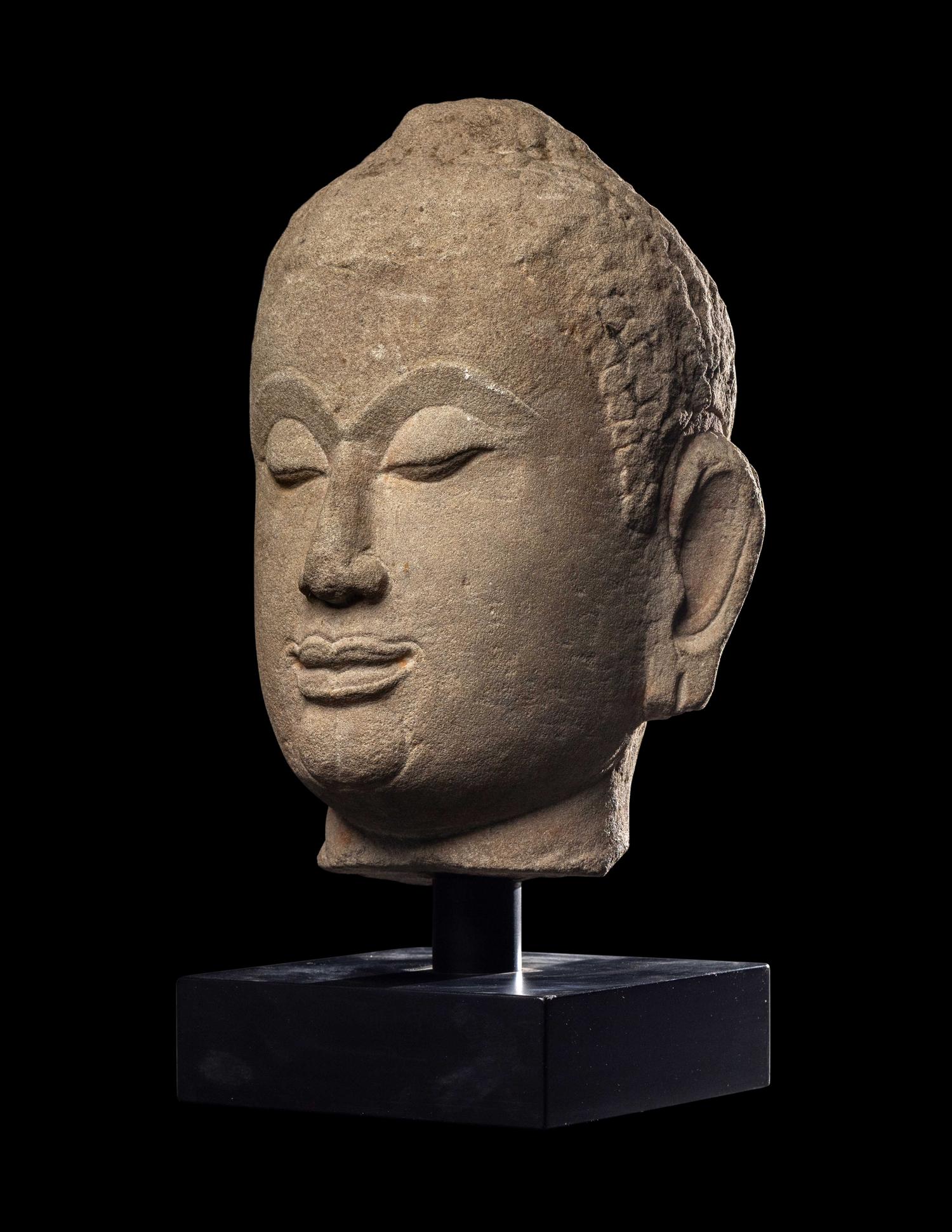 An Ayutthaya Thai Limestone Head of Buddha
