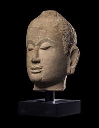 An Ayutthaya Thai Limestone Head of Buddha