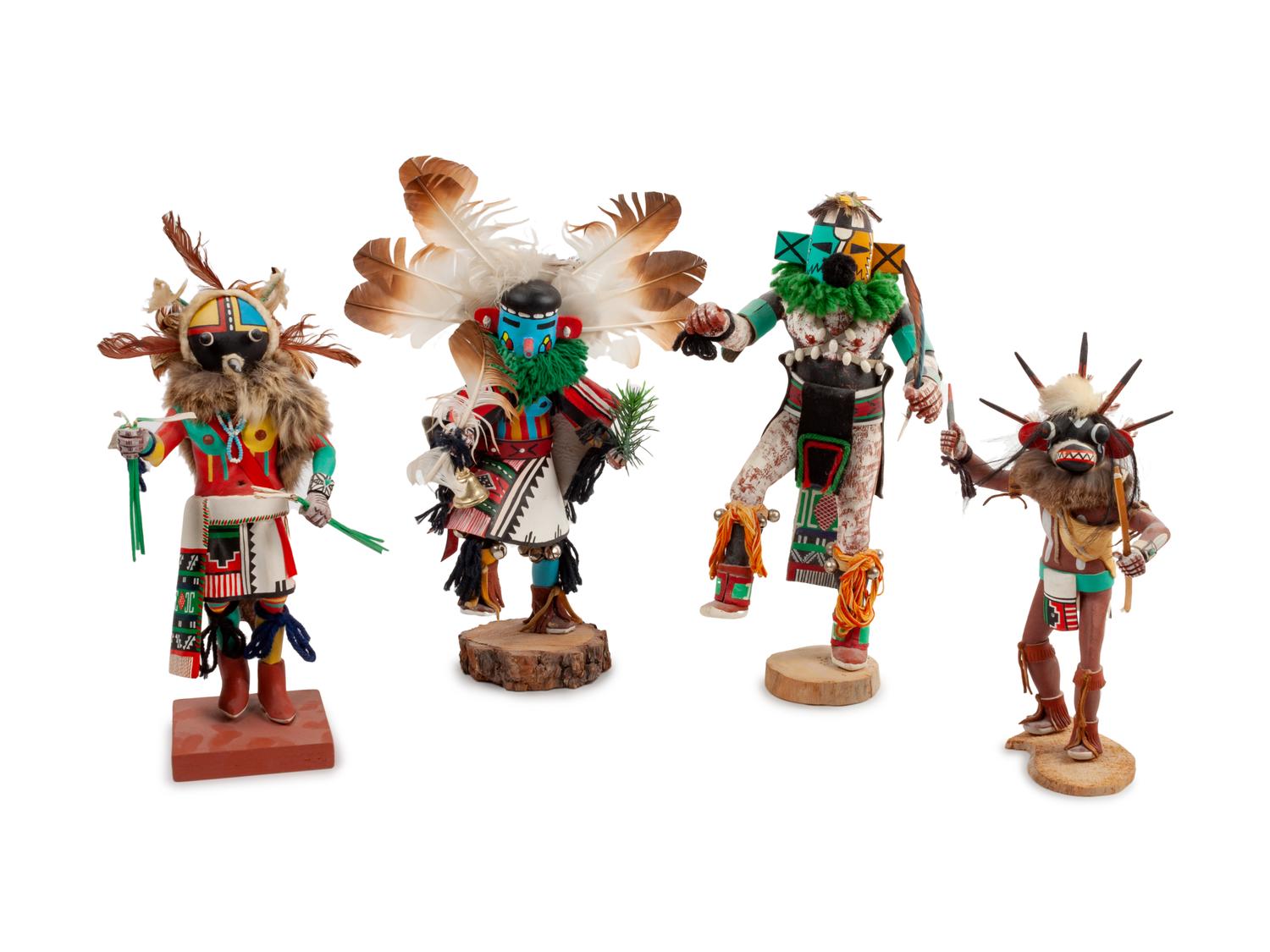 Hopi Katsinas and Navajo Carvings