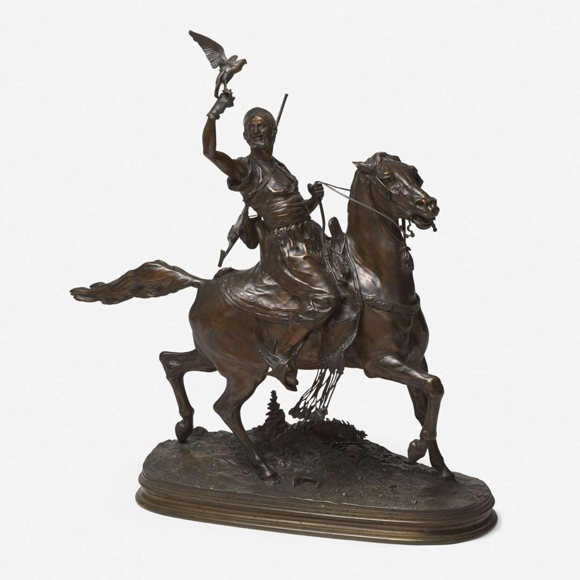 After Pierre-Jules Mêne (French, 1810–1879) Fauconnier Arabe à Cheval