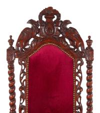 A Pair of Renaissance Revival Carved Open Armchairs (ETA #9)