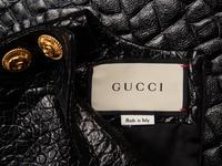 Gucci, Croc-Effect Leather Dress