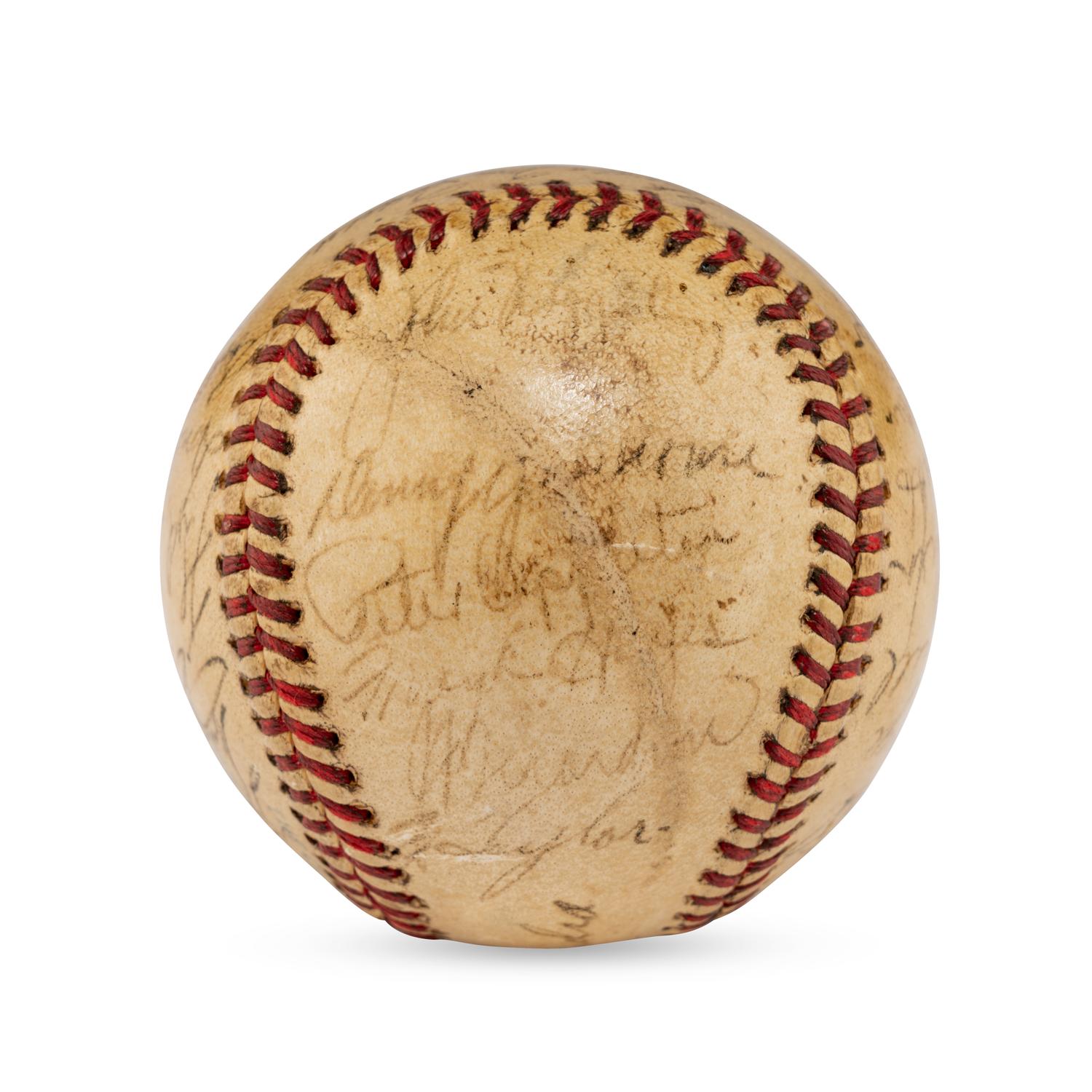 A 1942 St. Louis Browns Team Signed Autograph Baseball