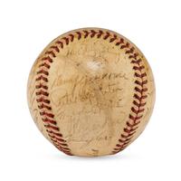 A 1942 St. Louis Browns Team Signed Autograph Baseball