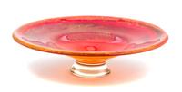 An American Studio Glass Compote Height 4 3/4 x diameter 16 1/2 inches